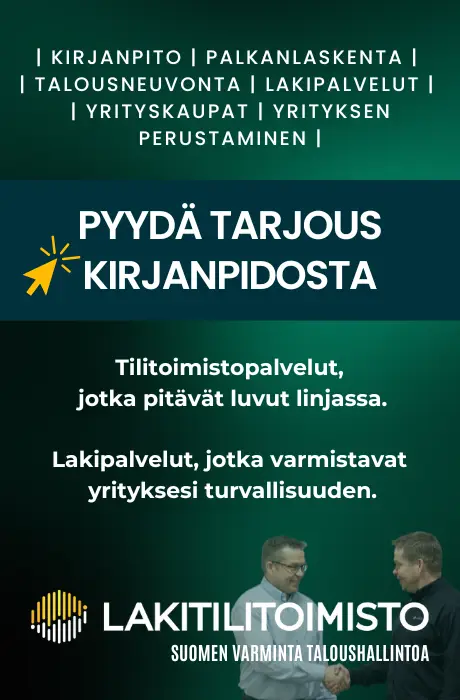 Pyydä tarjous kirjanpidosta ja taloushallinnosta