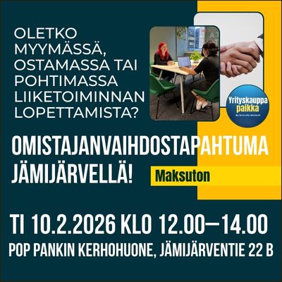 Omistajanvaihdos tapahtuma Jämijärvellä