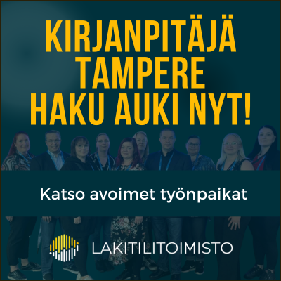 Kirjanpitäjä Tampere, työpaikka kivassa tiimissä